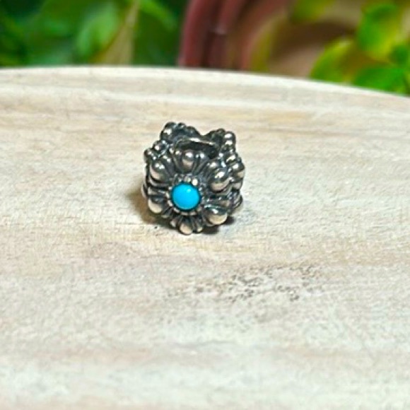 Pandora bracelet charm 925 Turquoise bloom retired - Picture 3 of 5